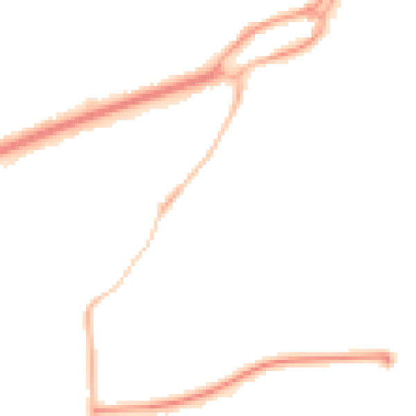 Night-time road noise heatmap for RG6 1FT