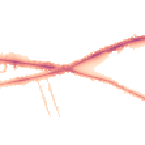 Night-time road noise heatmap for RG6 1JG