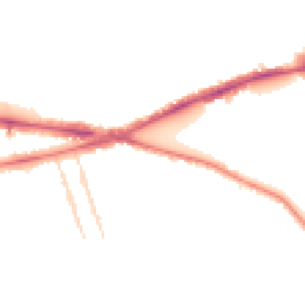 Night-time road noise heatmap for RG6 1JQ