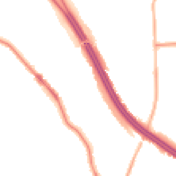 Night-time road noise heatmap for RG6 1LX