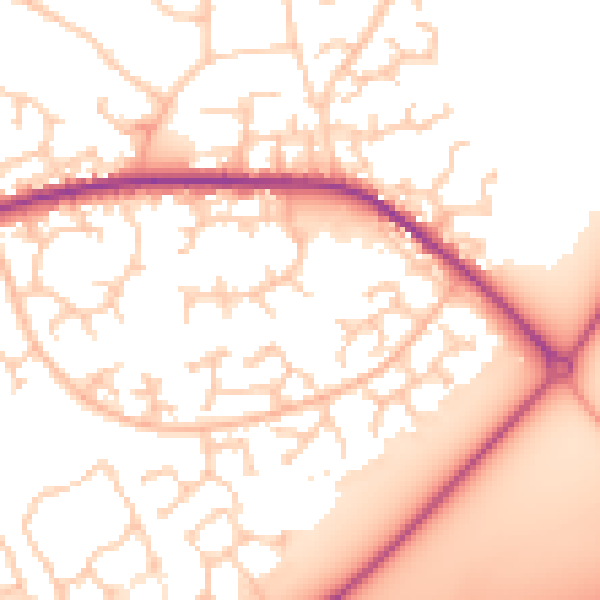 Daytime road noise heatmap for RG6 3AY
