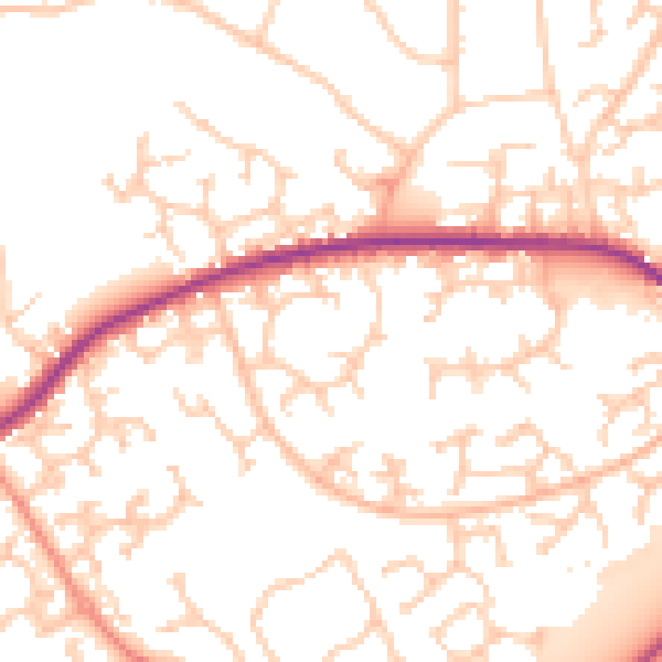 Daytime road noise heatmap for RG6 3DA