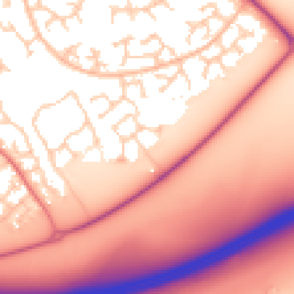 Daytime road noise heatmap for RG6 3WE