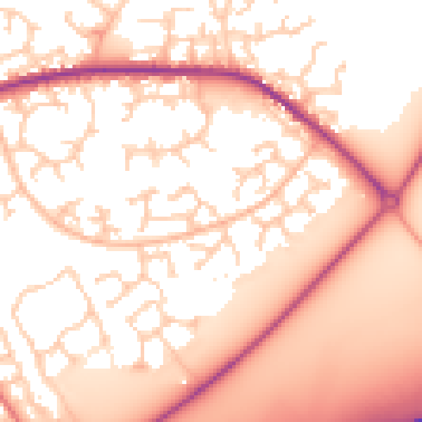 Daytime road noise heatmap for RG6 3XE