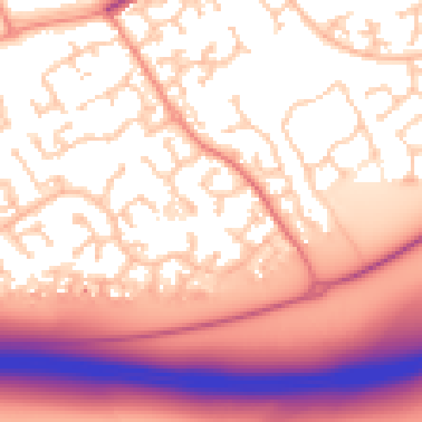 Daytime road noise heatmap for RG6 4BH