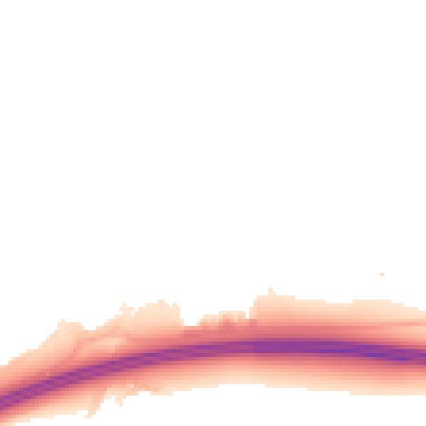 Night-time road noise heatmap for RG6 4DG