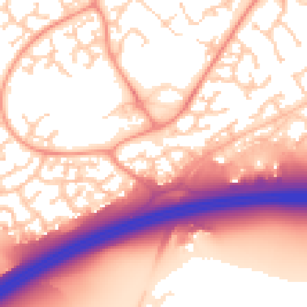 Daytime road noise heatmap for RG6 4DS