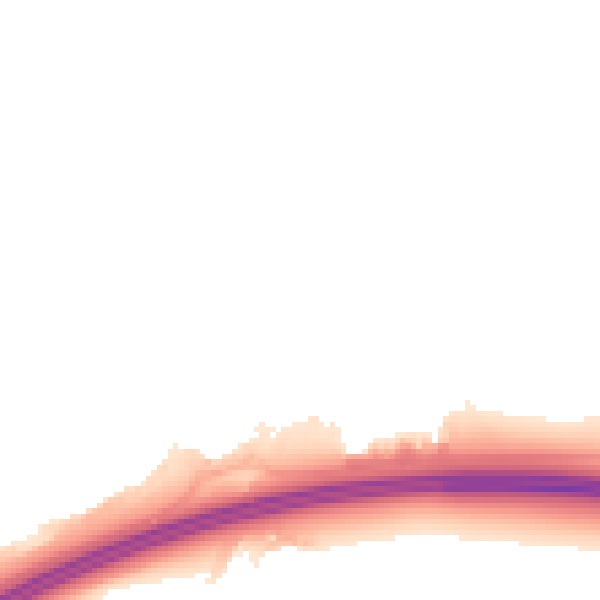 Night-time road noise heatmap for RG6 4DY
