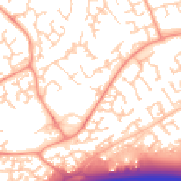Daytime road noise heatmap for RG6 4EN