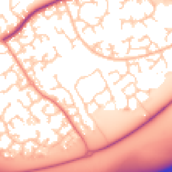 Daytime road noise heatmap for RG6 4HW