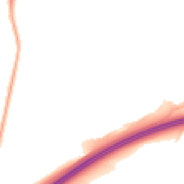 Night-time road noise heatmap for RG6 4HY