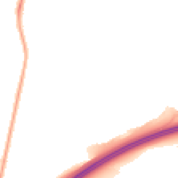 Night-time road noise heatmap for RG6 4HZ