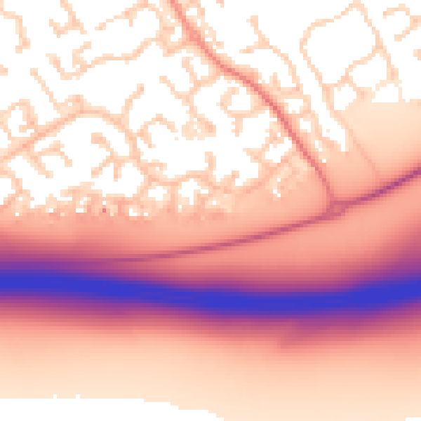 Daytime road noise heatmap for RG6 4JL