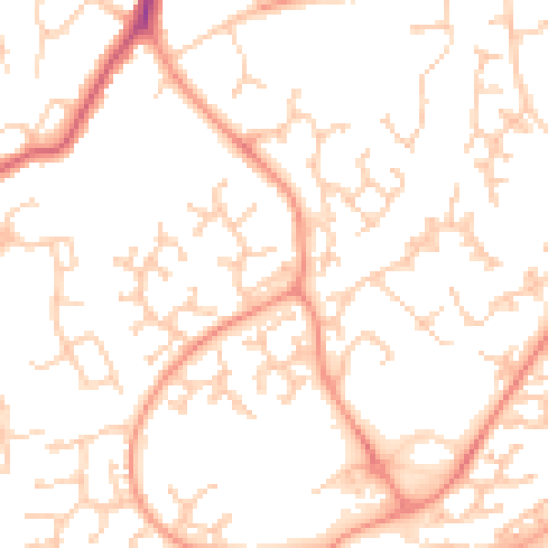 Daytime road noise heatmap for RG6 5GS