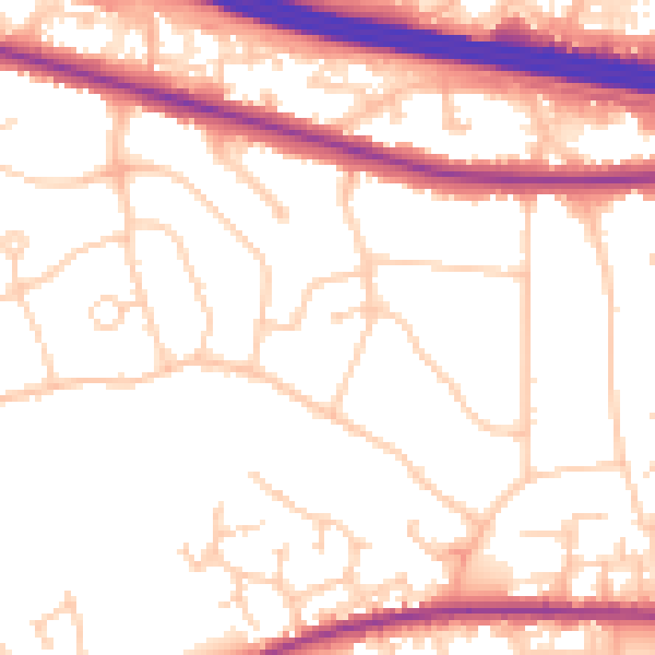 Daytime road noise heatmap for RG6 5JH