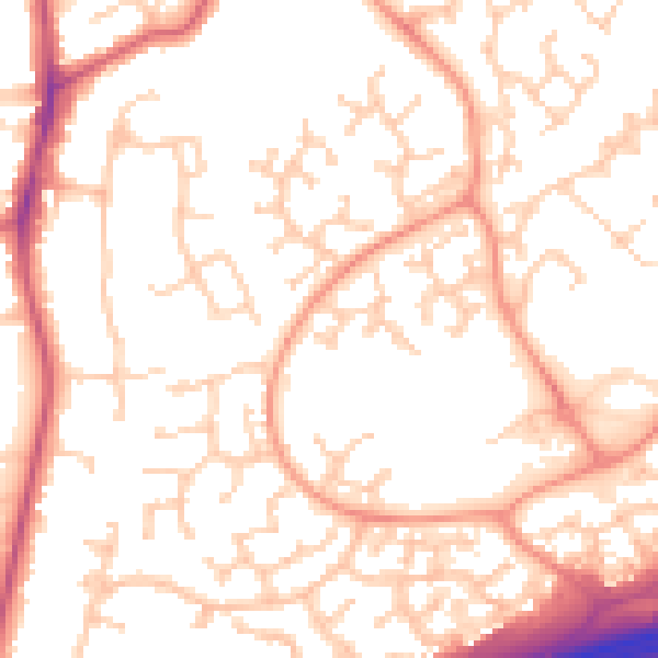 Daytime road noise heatmap for RG6 5YG