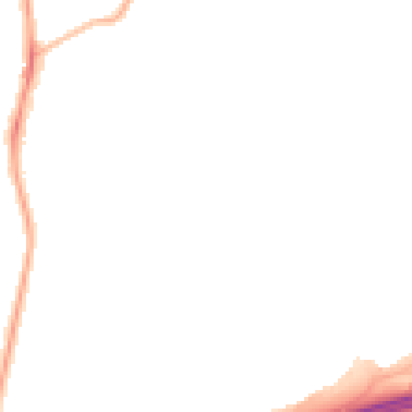 Night-time road noise heatmap for RG6 5YG