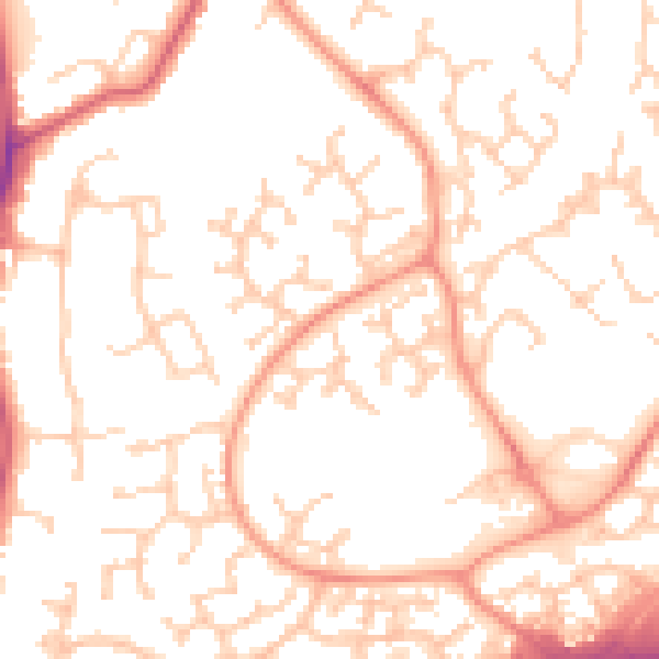 Daytime road noise heatmap for RG6 5YH