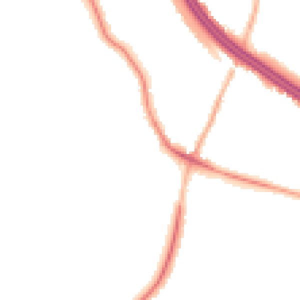Night-time road noise heatmap for RG6 7BH