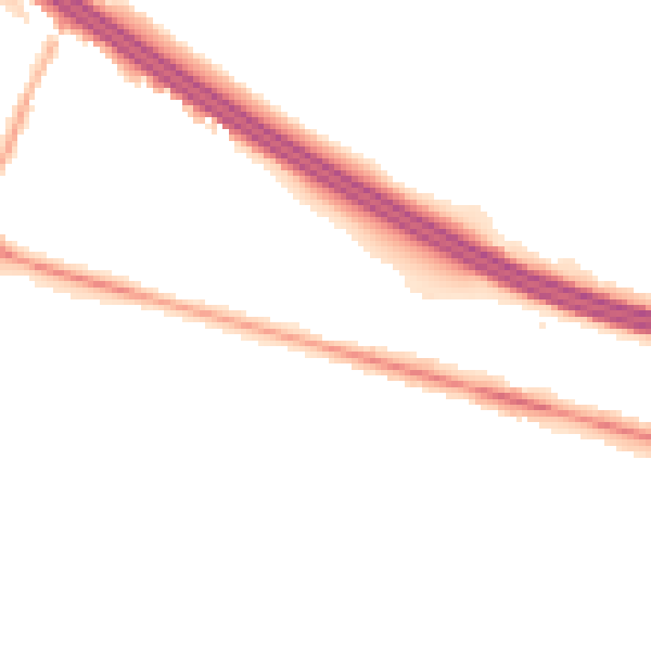 Night-time road noise heatmap for RG6 7DU