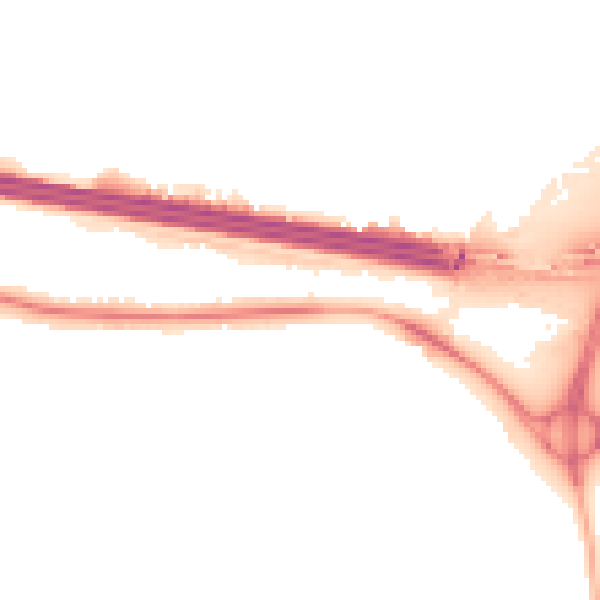 Night-time road noise heatmap for RG6 7EL