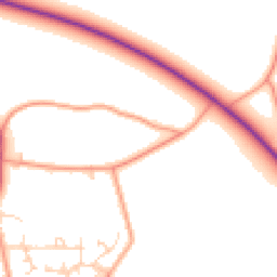 Daytime road noise heatmap for RG8 0BU