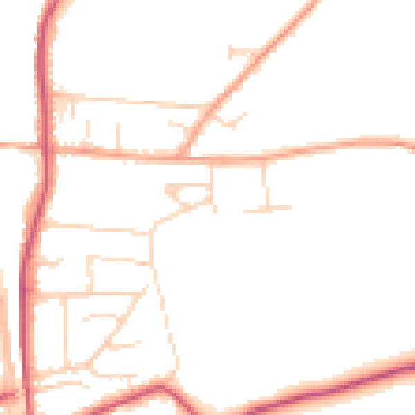 Daytime road noise heatmap for RG8 0HB