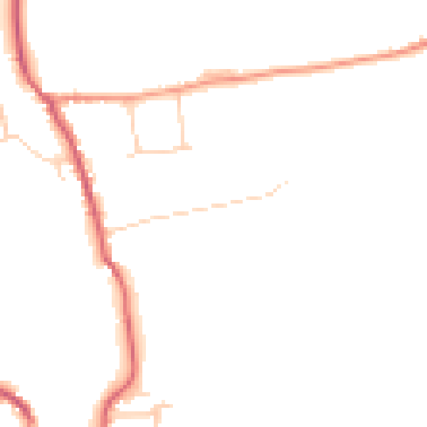 Daytime road noise heatmap for RG8 7EJ