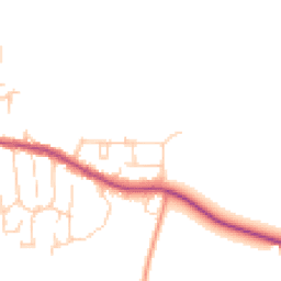 Daytime road noise heatmap for RG8 7JT