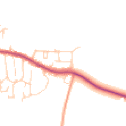 Daytime road noise heatmap for RG8 7JU