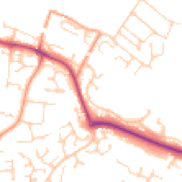 Daytime road noise heatmap for RG8 8BB