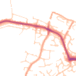 Daytime road noise heatmap for RG8 8EN