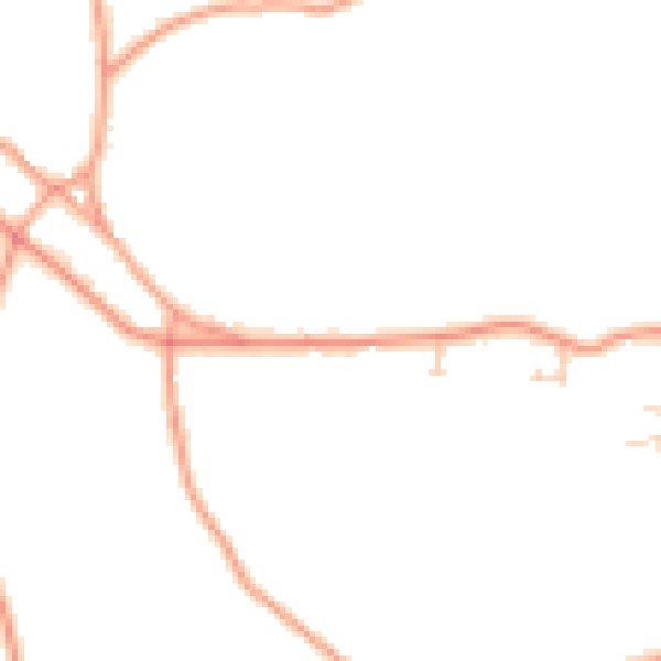 Daytime road noise heatmap for RG8 8LR