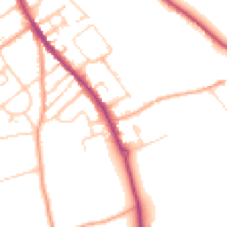 Daytime road noise heatmap for RG9 1AJ