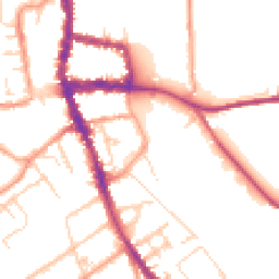 Daytime road noise heatmap for RG9 1BB