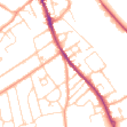 Daytime road noise heatmap for RG9 1BN