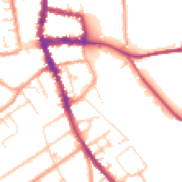 Daytime road noise heatmap for RG9 1BS