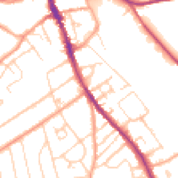 Daytime road noise heatmap for RG9 1BX