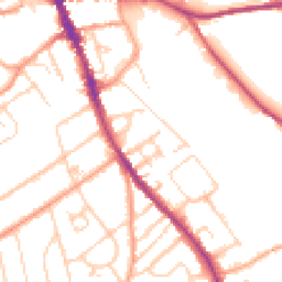 Daytime road noise heatmap for RG9 1DB
