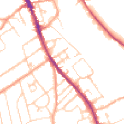 Daytime road noise heatmap for RG9 1DG