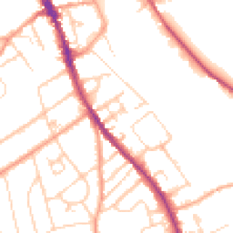 Daytime road noise heatmap for RG9 1DH