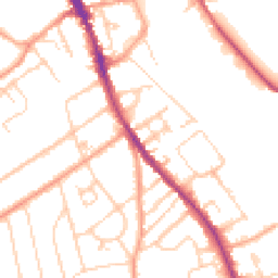 Daytime road noise heatmap for RG9 1DJ