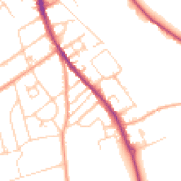 Daytime road noise heatmap for RG9 1EA