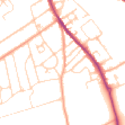 Daytime road noise heatmap for RG9 1EG