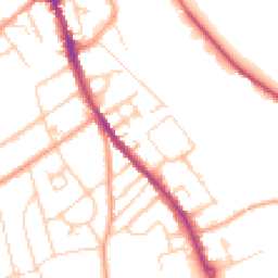 Daytime road noise heatmap for RG9 1FY
