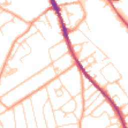 Daytime road noise heatmap for RG9 1HB