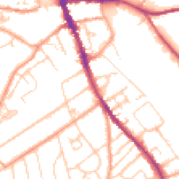 Daytime road noise heatmap for RG9 1PD