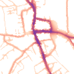 Daytime road noise heatmap for RG9 1UR