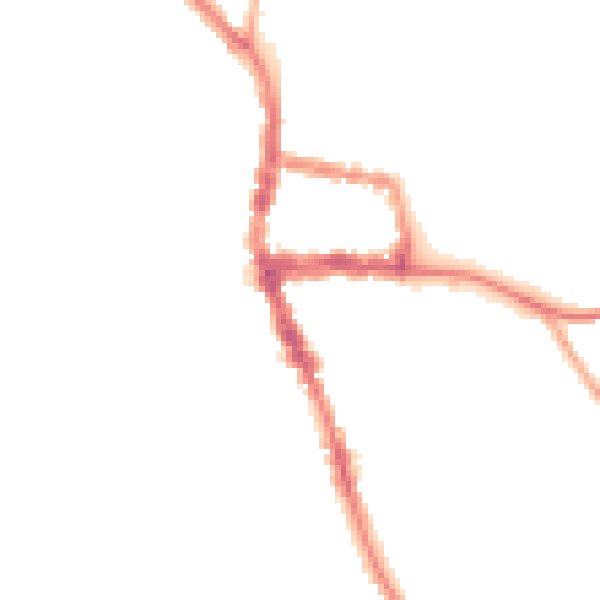 Night-time road noise heatmap for RG9 2AB