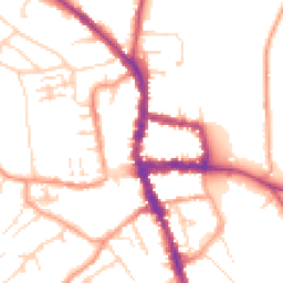 Daytime road noise heatmap for RG9 2BG